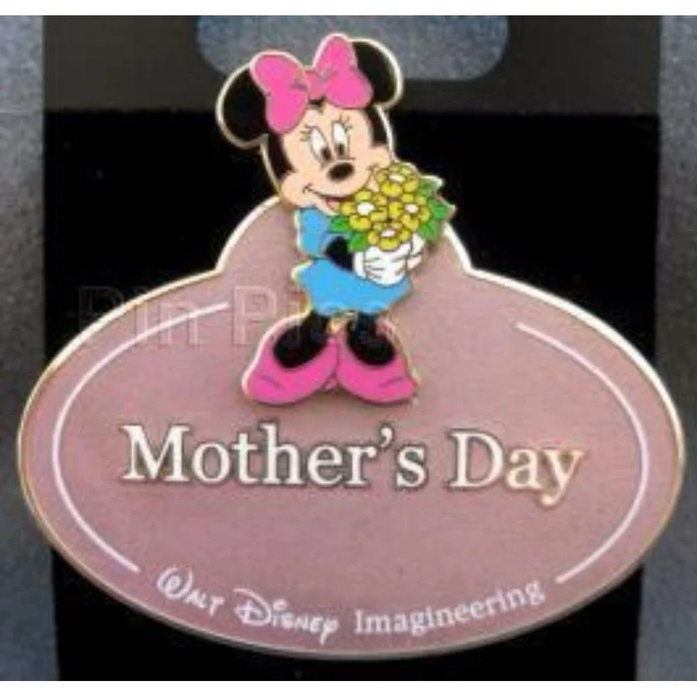 Disney Pin Minnie Mouse Mother's Day Cast Exclusive WDI Name Tag  LE 300 68902‎